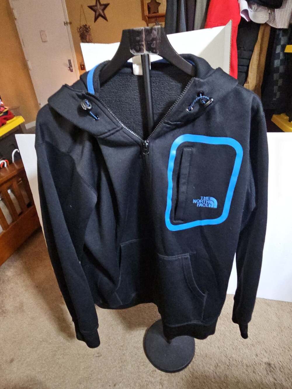The North Face Full Zip Hoodie XL Black Blue